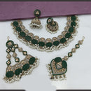 Lucentarts Jewellery Royal Pakistani Crystal Stone And Pearl Necklace Set