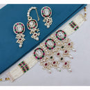 Lucentarts Jewellery Traditional Pota Stone And Pearl Necklace Set