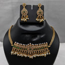 Lucentarts Jewellery Designer Pota Pearl And Austrian Stone Necklace Set