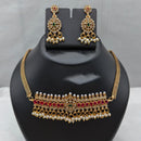 Lucentarts Jewellery Designer Pota Pearl And Austrian Stone Necklace Set