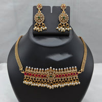 Lucentarts Jewellery Designer Pota Pearl And Austrian Stone Necklace Set