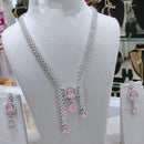 Lucentarts Jewellery Designer American Diamond Fashion Jewelry Necklace Set