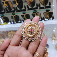 Lucentarts Jewellery Pota And Meenakari Adjustable Ring