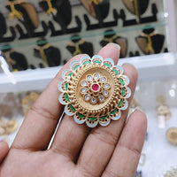 Lucentarts Jewellery Pota And Meenakari Adjustable Ring