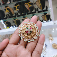 Lucentarts Jewellery Pota And Meenakari Adjustable Ring