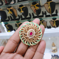 Lucentarts Jewellery Pota And Meenakari Adjustable Ring
