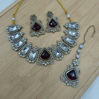 Lucentarts Jewellery Fancy Crystal Stone Necklace Set