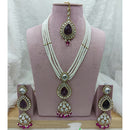 Lucentarts Jewellery Heritage Kundan Stone And Pearl Necklace Set