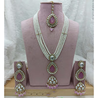 Lucentarts Jewellery Heritage Kundan Stone And Pearl Necklace Set
