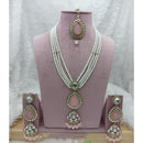 Lucentarts Jewellery Heritage Kundan Stone And Pearl Necklace Set