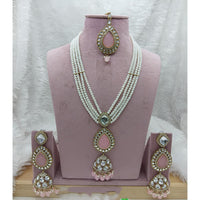 Lucentarts Jewellery Heritage Kundan Stone And Pearl Necklace Set