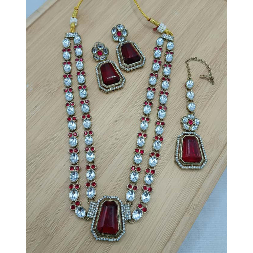 Lucentarts Jewellery Fancy Crystal Stone Necklace Set