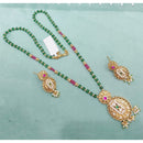 Lucentarts Jewellery Heritage Pota Stone And Pearl Long Necklace Set