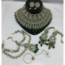 Lucentarts Jewellery Kundan And Beads Meenakari Semi Bridal Necklace Set