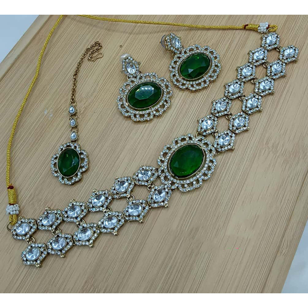 Lucentarts Jewellery Fancy Crystal And Austrian Stone Choker Necklace Set