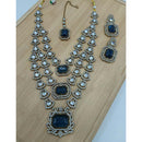 Lucentarts Jewellery Fancy Crystal And Austrian Multi Layer Necklace Set