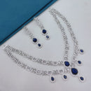 Lucentarts Jewellery Sparkling American Diamond Necklace Set