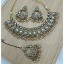 Lucentarts Jewellery Fancy Crystal And Austrian Stone Pearl Necklace Set