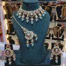 Lucentarts Jewellery Kundan Stone Pearl And Beads Choker Necklace Set 