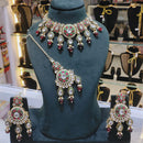 Lucentarts Jewellery Kundan Stone Pearl And Beads Choker Necklace Set