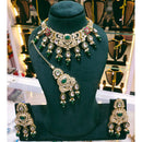 Lucentarts Jewellery Kundan Stone Pearl And Beads Choker Necklace Set