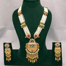 Lucentarts Jewellery Kundan Stone And Pearl Long Necklace Set 