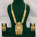 Lucentarts Jewellery Kundan Stone And Pearl Long Necklace Set 