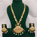 Lucentarts Jewellery Kundan Stone And Pearl Long Necklace Set 