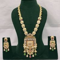 Lucentarts Jewellery Kundan Stone And Pearl Long Necklace Set 