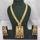 Lucentarts Jewellery Kundan Stone And Pearl Long Necklace Set 
