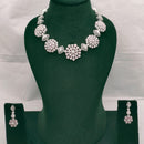 Lucentarts Jewellery Radiant American Diamond Necklace Set