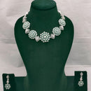 Lucentarts Jewellery Radiant American Diamond Necklace Set