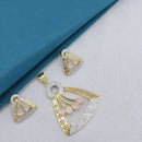 Lucentarts Jewellery Royal American Diamond Pendant Set