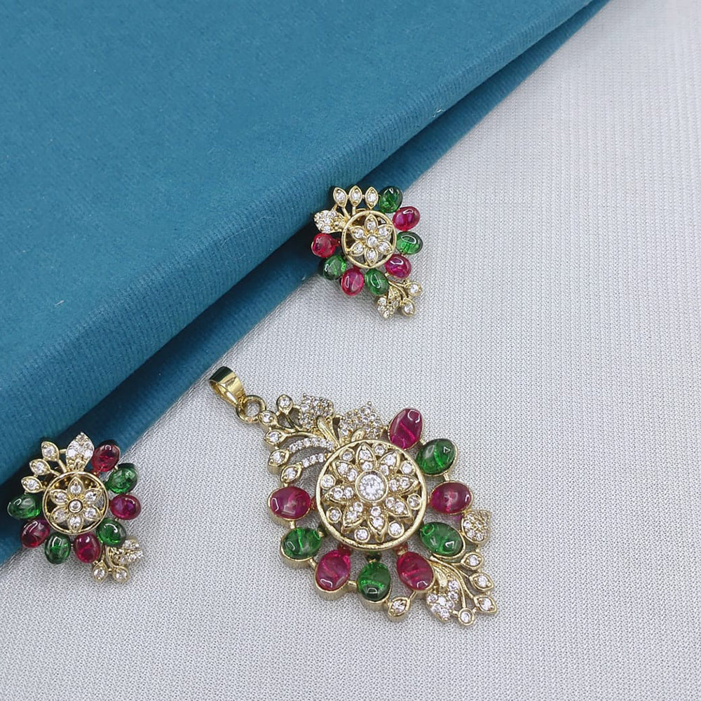 Lucentarts Jewellery Royal Pota Stone Pendant Set