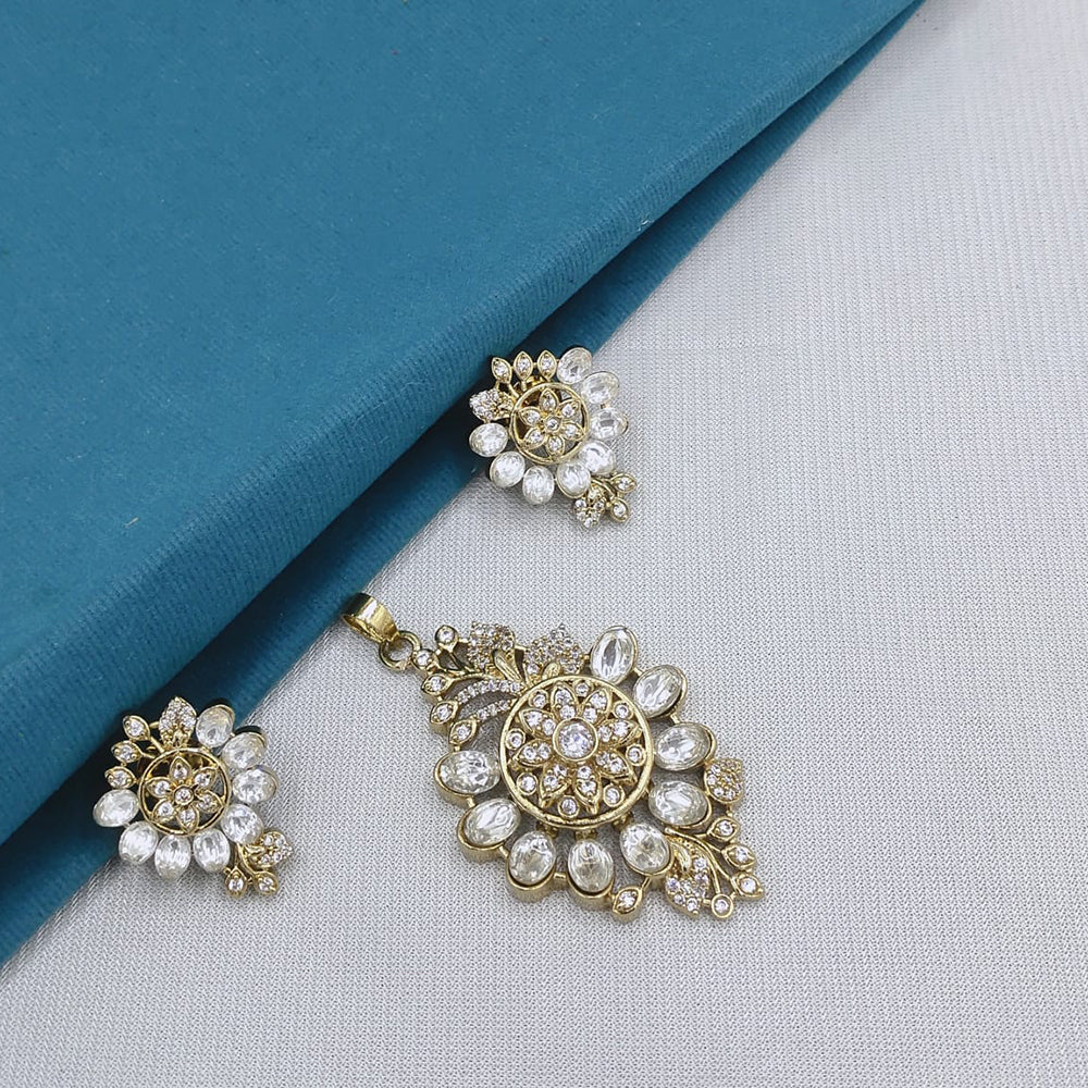 Lucentarts Jewellery Royal Pota Stone Pendant Set