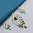 Lucentarts Jewellery Royal American Diamond Pendant Set