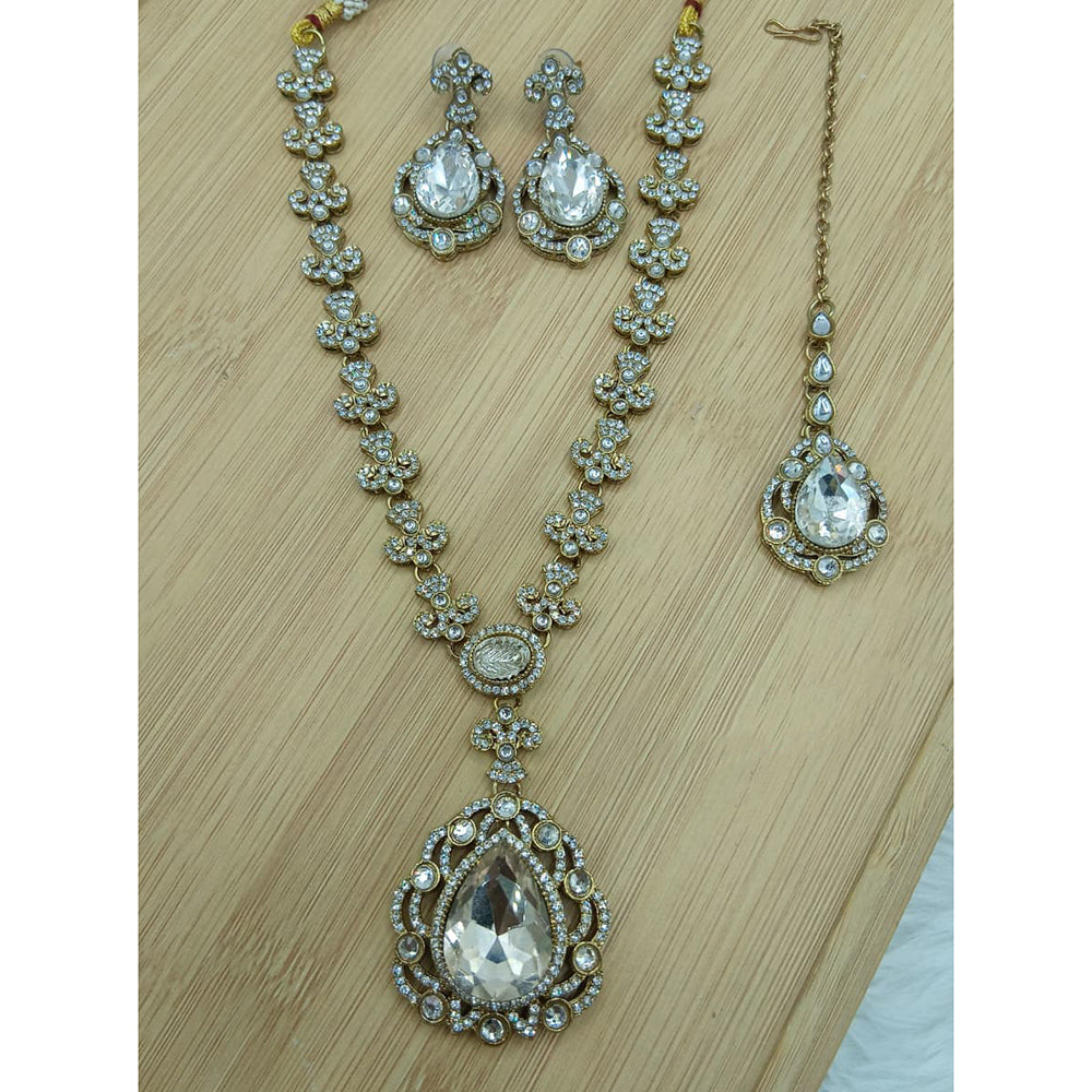Lucentarts Jewellery Glam Crystal Stone Austrian Necklace Set
