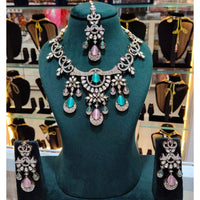 Lucentarts Jewellery Elegant Pota Stone And Austrian Stone Necklace Set