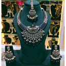 Lucentarts Jewellery Elegant Pota Stone And Austrian Stone Pearl Necklace Set