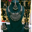 Lucentarts Jewellery Elegant Pota Stone And Austrian Stone Pearl Necklace Set