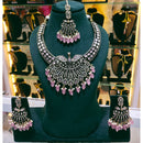 Lucentarts Jewellery Elegant Pota Stone And Austrian Stone Pearl Necklace Set