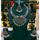 Lucentarts Jewellery Elegant Pota Stone And Austrian Stone Pearl Necklace Set