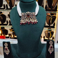 Lucentarts Jewellery Designer Polki Kundan Stone Pearl And Beads Choker Necklace Set 