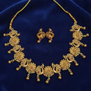 Lucentarts Jewellery Pota Stone and Beads Temple Necklace Set With Goddess Motifs