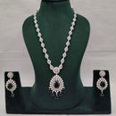 Lucentarts Jewellery Eternia American Diamond And Crystal Long Necklace Set
