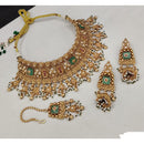 Lucentarts Jewellery Regal Pota Stone And Pearl Choker Necklace Set