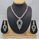 Lucentarts Jewellery Enigma American Diamond And Austrian Stone Necklace Set
