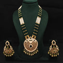 Lucentarts Jewellery Heritage Meenakari And Pota Stone And Pearl Long Necklace Set