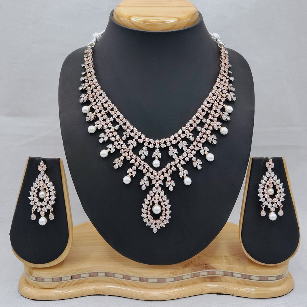 Lucentarts Jewellery Luxe Austrian Stone And Pearl Necklace Set