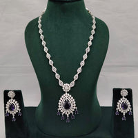 Lucentarts Jewellery Luxury American Diamond Statement Necklace Set